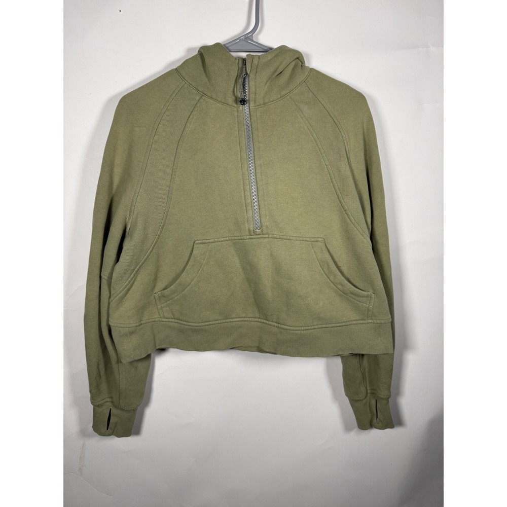 Lululemon Scuba Oversized Half Zip Hoodie Green Women's Size XS/S